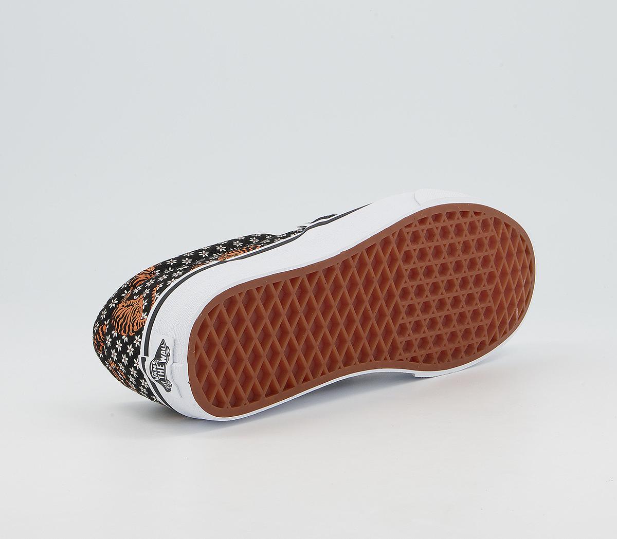 VansVans Classic Slip On TrainersTiger Floral Black White