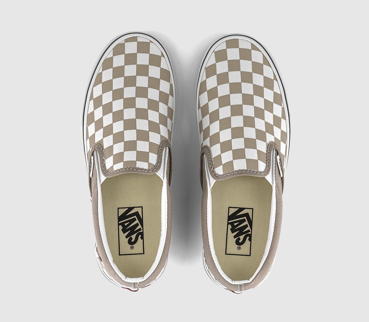 VansVans Classic Slip On TrainersCheckerboard Mushroom