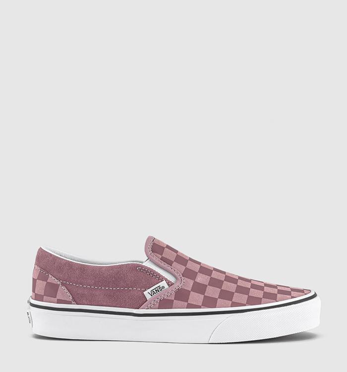 Vans Vans Classic Slip On Trainers Checkerboard Mauve