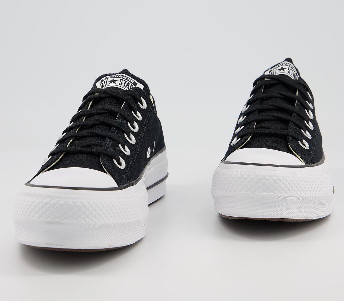 Converse All Star Low Platform Trainers Converse All Star Low Platform Trainers Black Black White