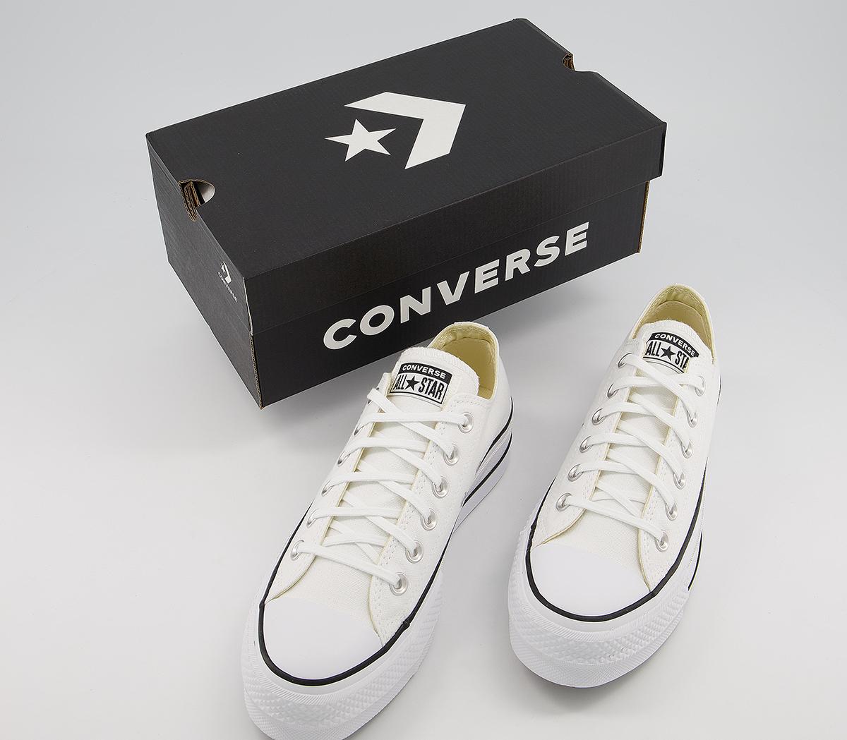 Converse All Star Low Platform Trainers Converse All Star Low Platform Trainers White Black