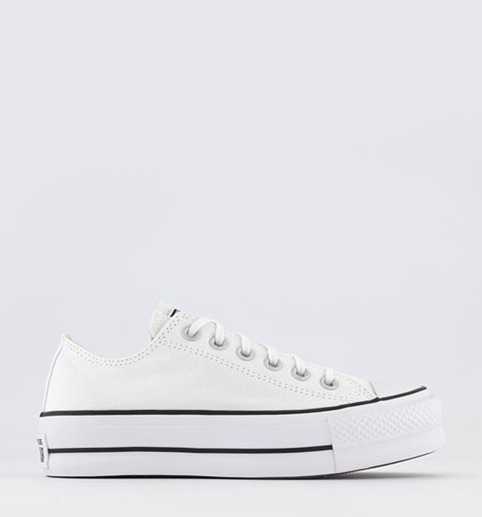 Converse All Star Low Platform Trainers White Black