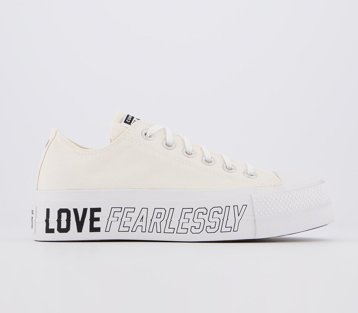 converse love fearlessly white