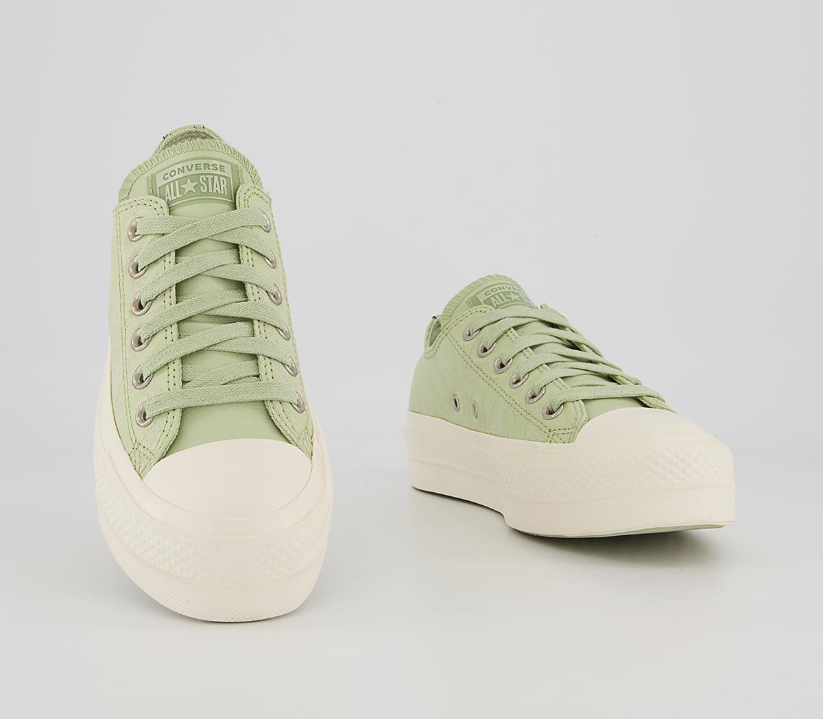 Converse All Star Low Lift Platform Trainers Converse All Star Low Lift Platform Trainers Olive Aura Egret Floral