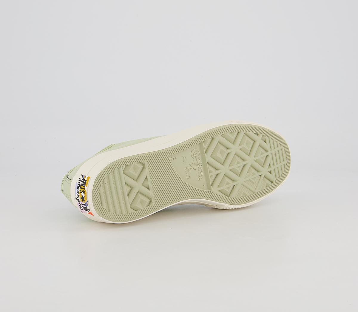 Converse All Star Low Lift Platform Trainers Converse All Star Low Lift Platform Trainers Olive Aura Egret Floral