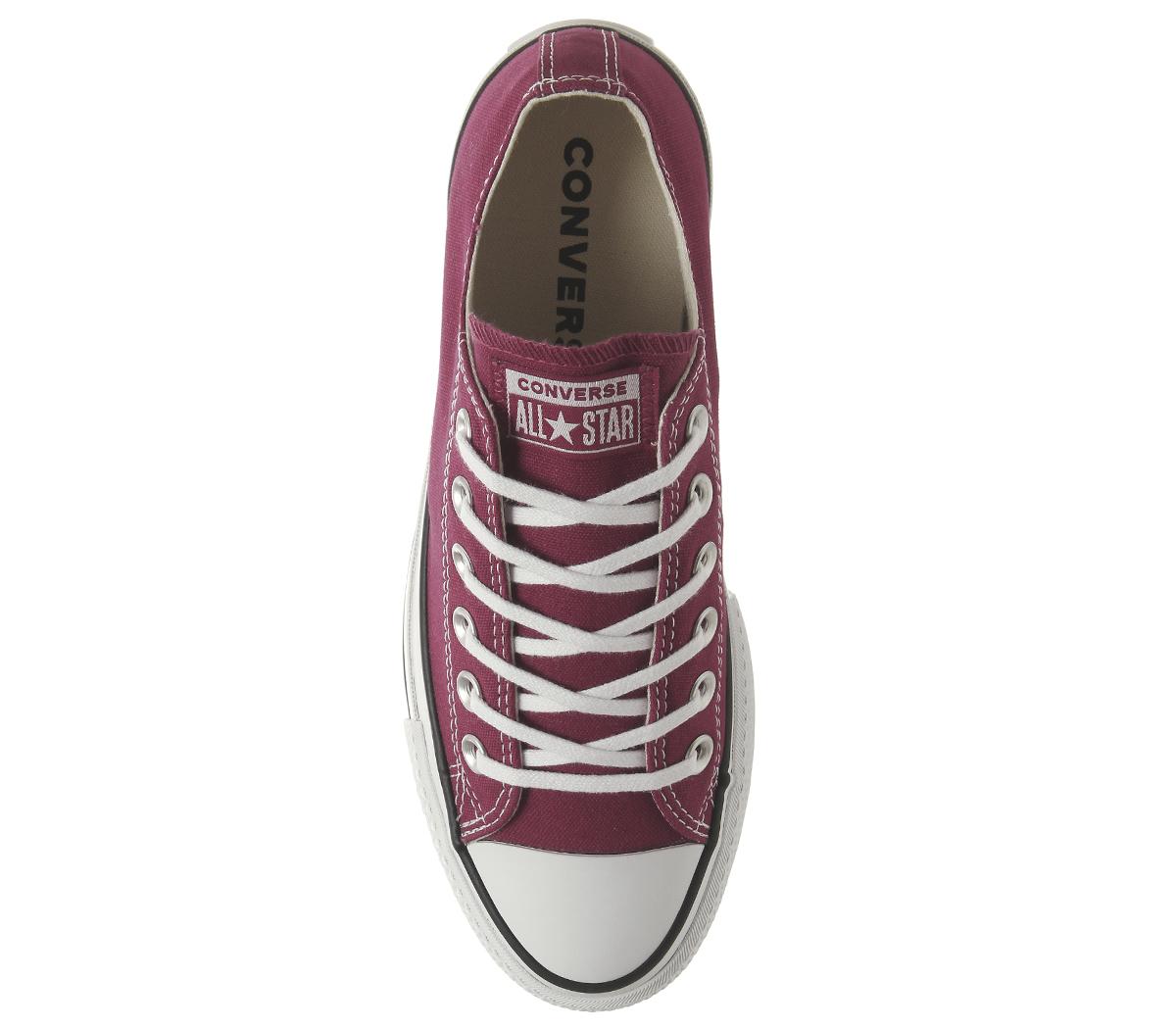 ConverseAll Star Low Platform TrainersRhubarb White Black