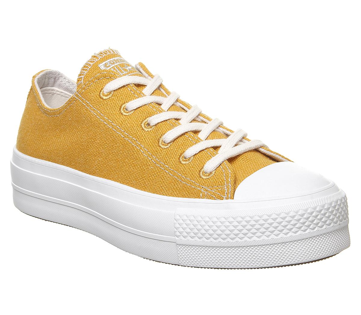 sunflower gold platform converse