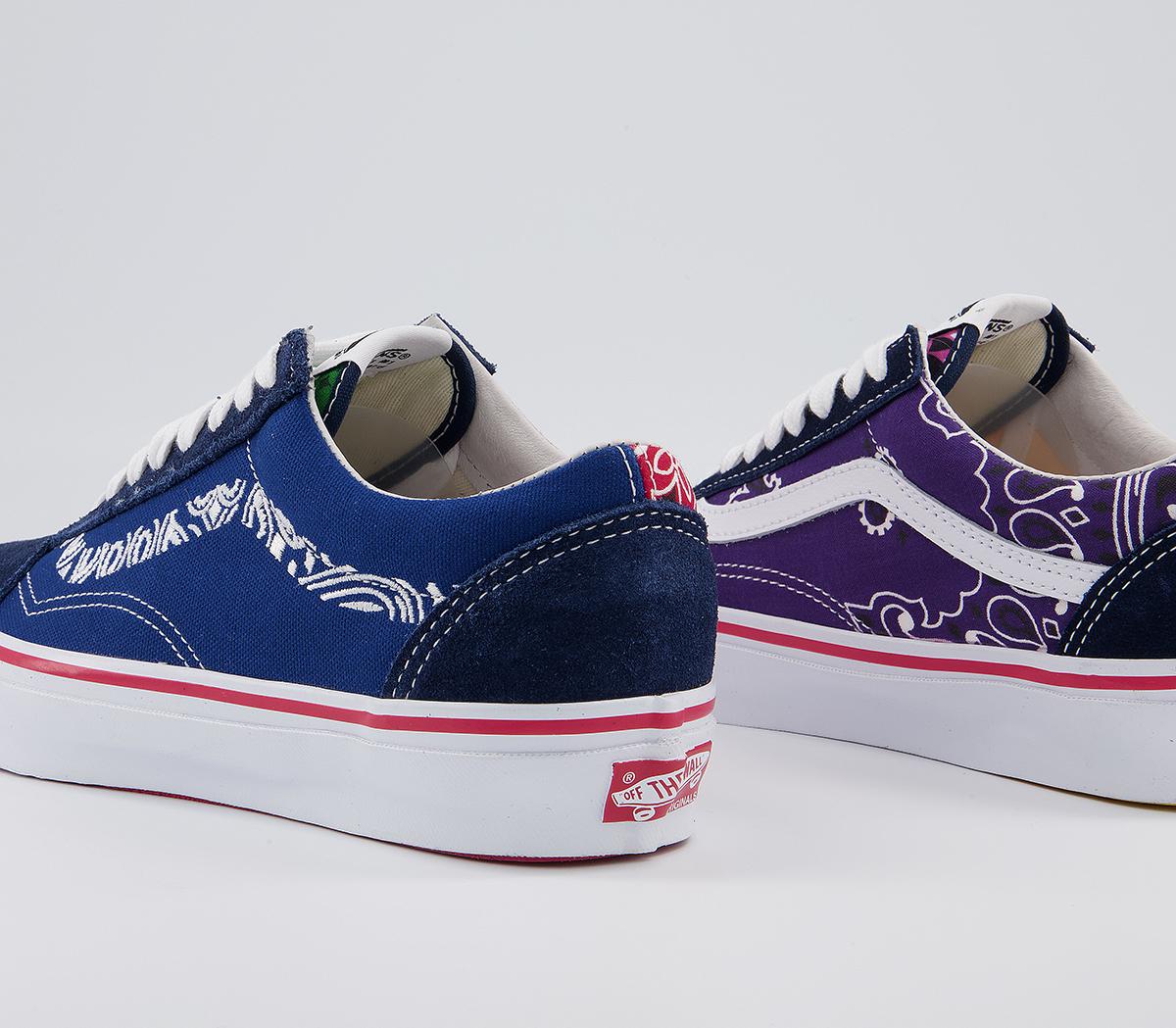 Vans Vault Og Old Skool Lx Trainers Vans Vault Og Old Skool Lx Trainers Bedwin Bandana Multi Blue