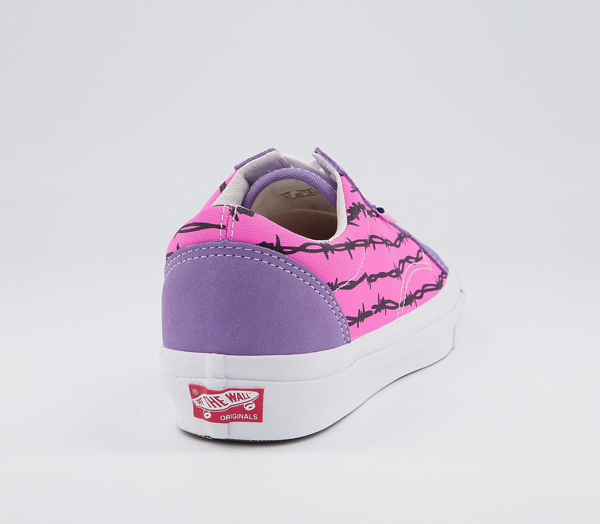 Vans Vault Og Old Skool Lx Trainers Vans Vault Og Old Skool Lx Trainers Barbed Wire Chalk Violet Sugar Plum