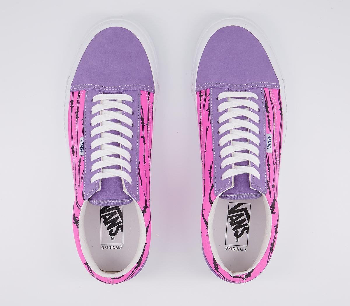Vans Vault Og Old Skool Lx Trainers Vans Vault Og Old Skool Lx Trainers Barbed Wire Chalk Violet Sugar Plum