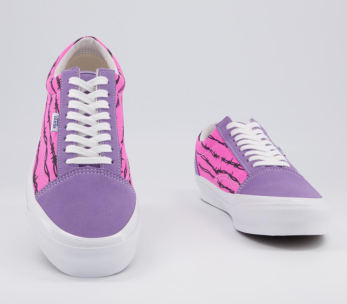 Vans Vault Og Old Skool Lx Trainers Vans Vault Og Old Skool Lx Trainers Barbed Wire Chalk Violet Sugar Plum