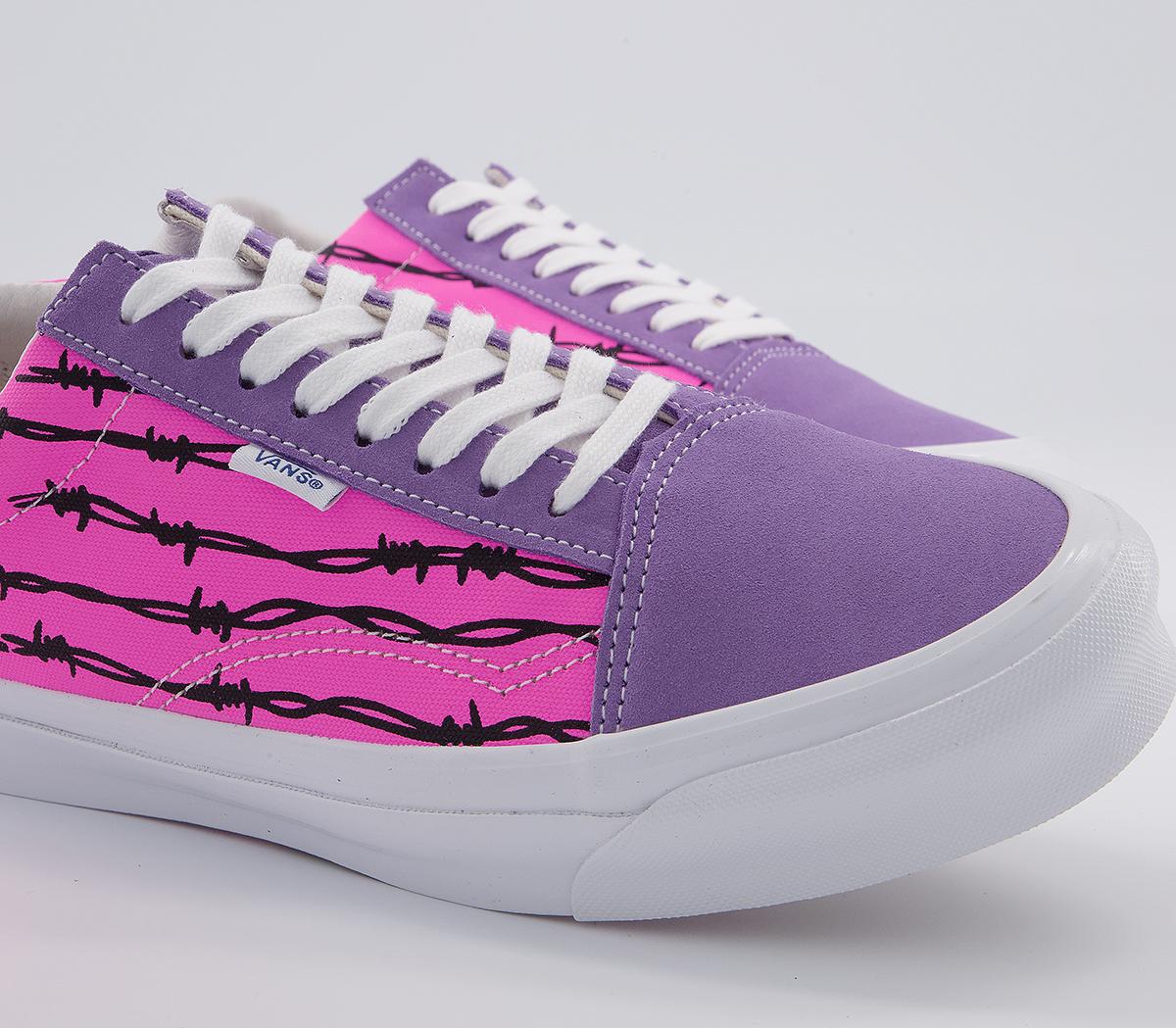 Vans Vault Og Old Skool Lx Trainers Vans Vault Og Old Skool Lx Trainers Barbed Wire Chalk Violet Sugar Plum