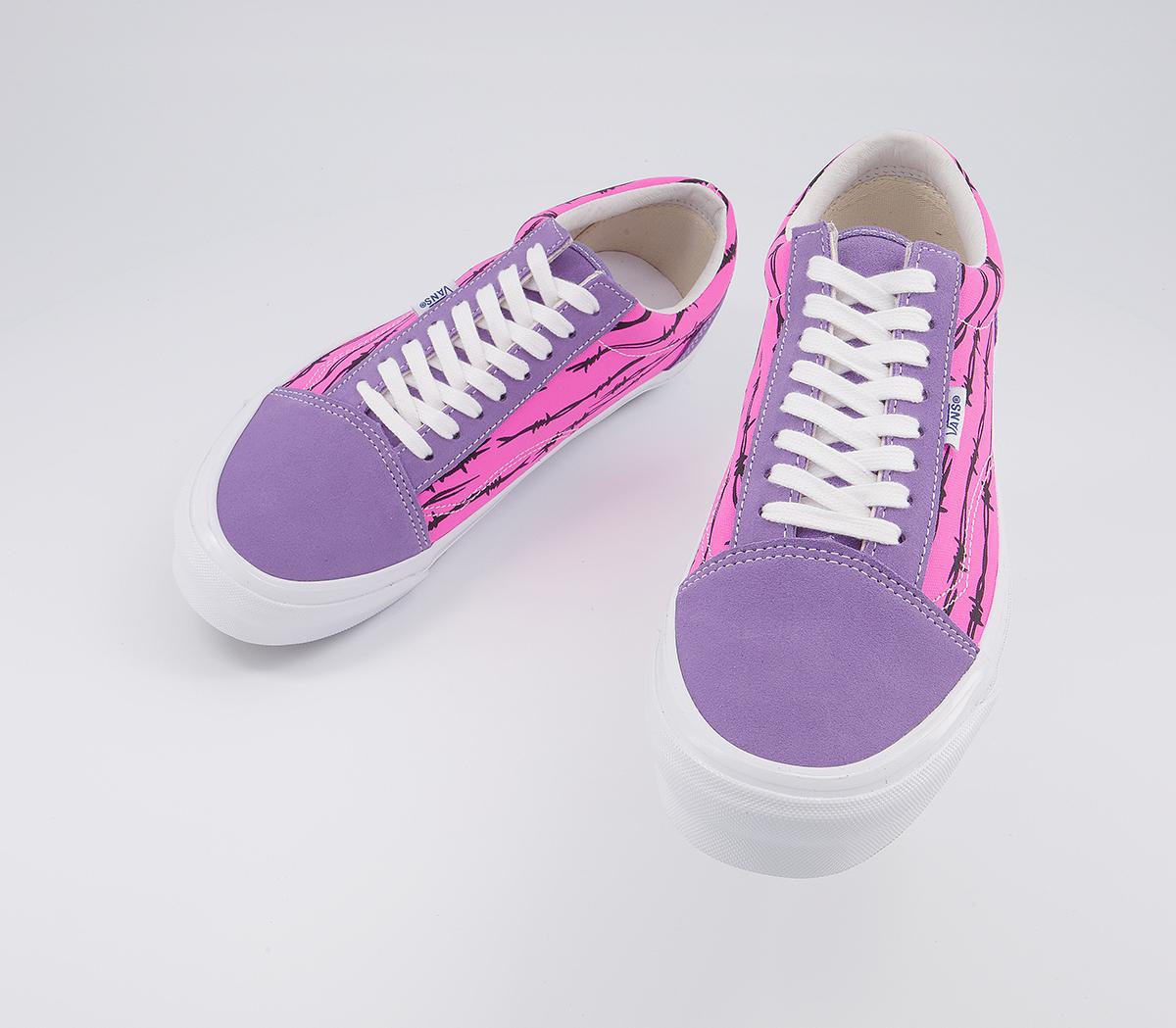 Vans Vault Og Old Skool Lx Trainers Vans Vault Og Old Skool Lx Trainers Barbed Wire Chalk Violet Sugar Plum