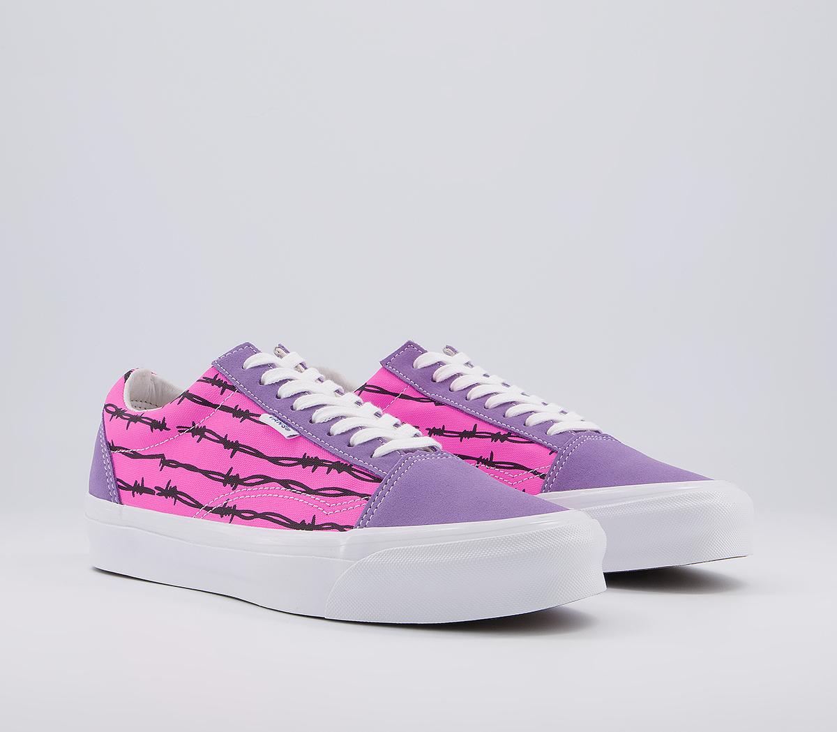 Vans Vault Og Old Skool Lx Trainers Vans Vault Og Old Skool Lx Trainers Barbed Wire Chalk Violet Sugar Plum