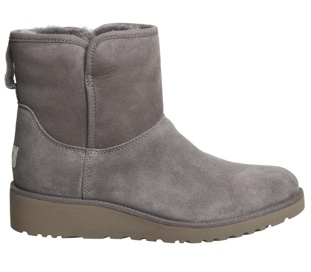 UGG Classic Slim Kristin Mini Boots Slate Suede - Women's Ankle Boots