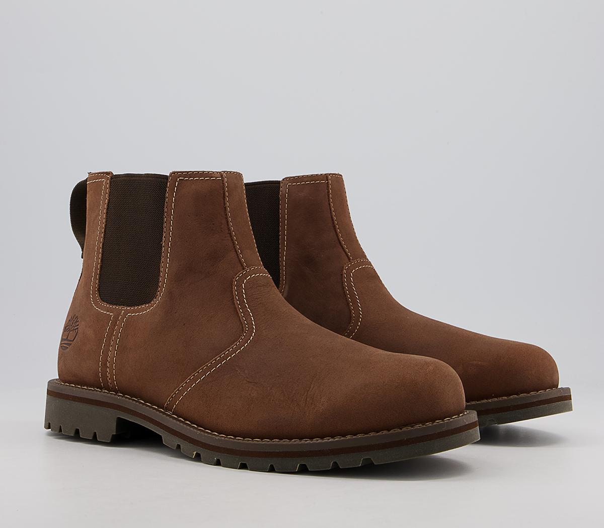 Timberland Mens Larchmont Chelsea Boots Mid Brown Leather, 8