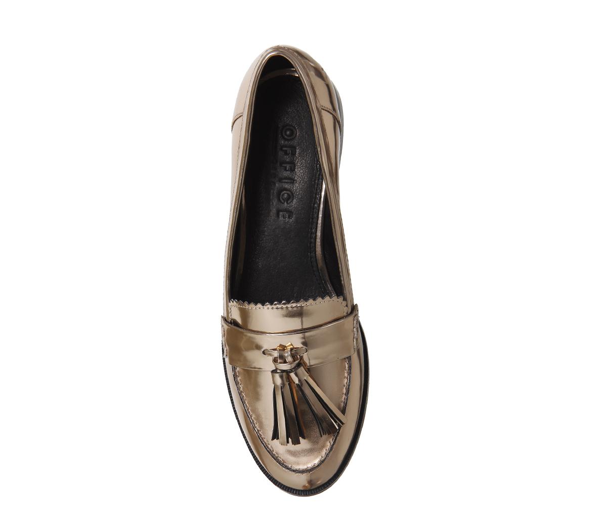 Office Pinball Tassel Loafers Office Pinball Tassel Loafers Rose Gold Mirror