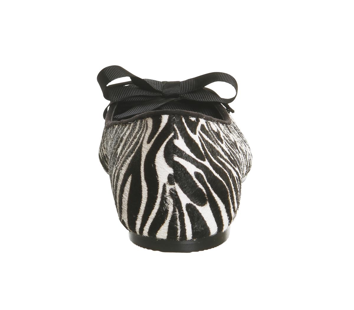 OFFICEPortia Lace Front PointZebra Print Cow Hair