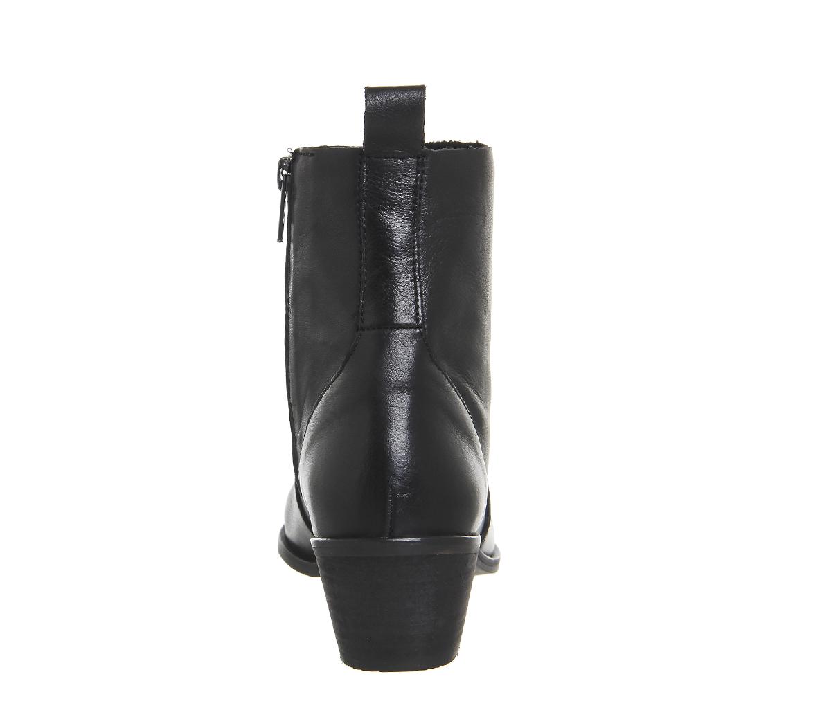 OFFICELeighton Unlined Western BootsBlack Leather