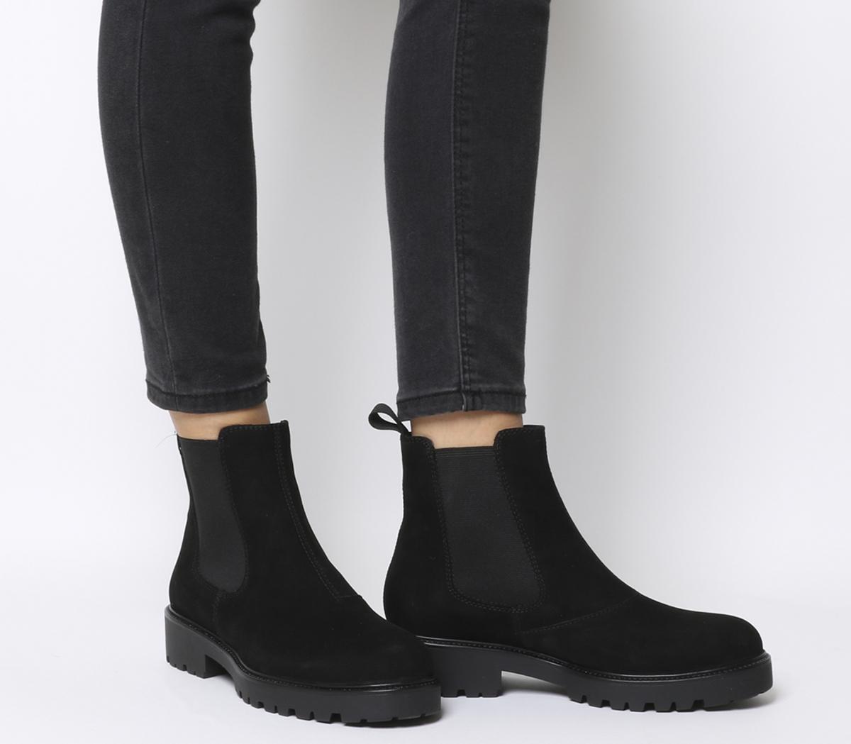 Vagabond Shoemakers Kenova Chelsea Boot Black Nubuck - Women's Ankle Boots