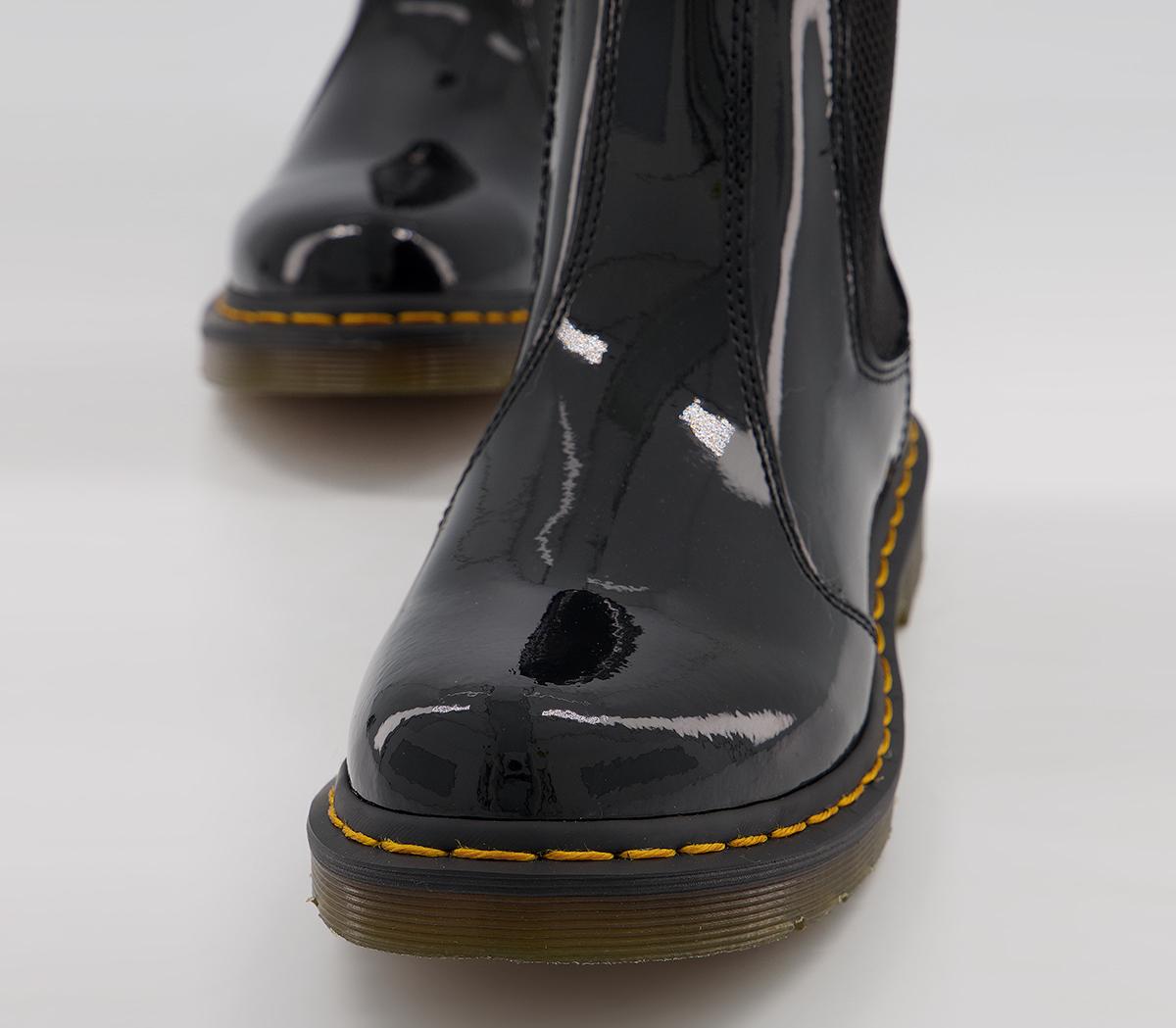 Dr. Martens 2976 Chelsea Boots Black Patent - Women's Ankle Boots