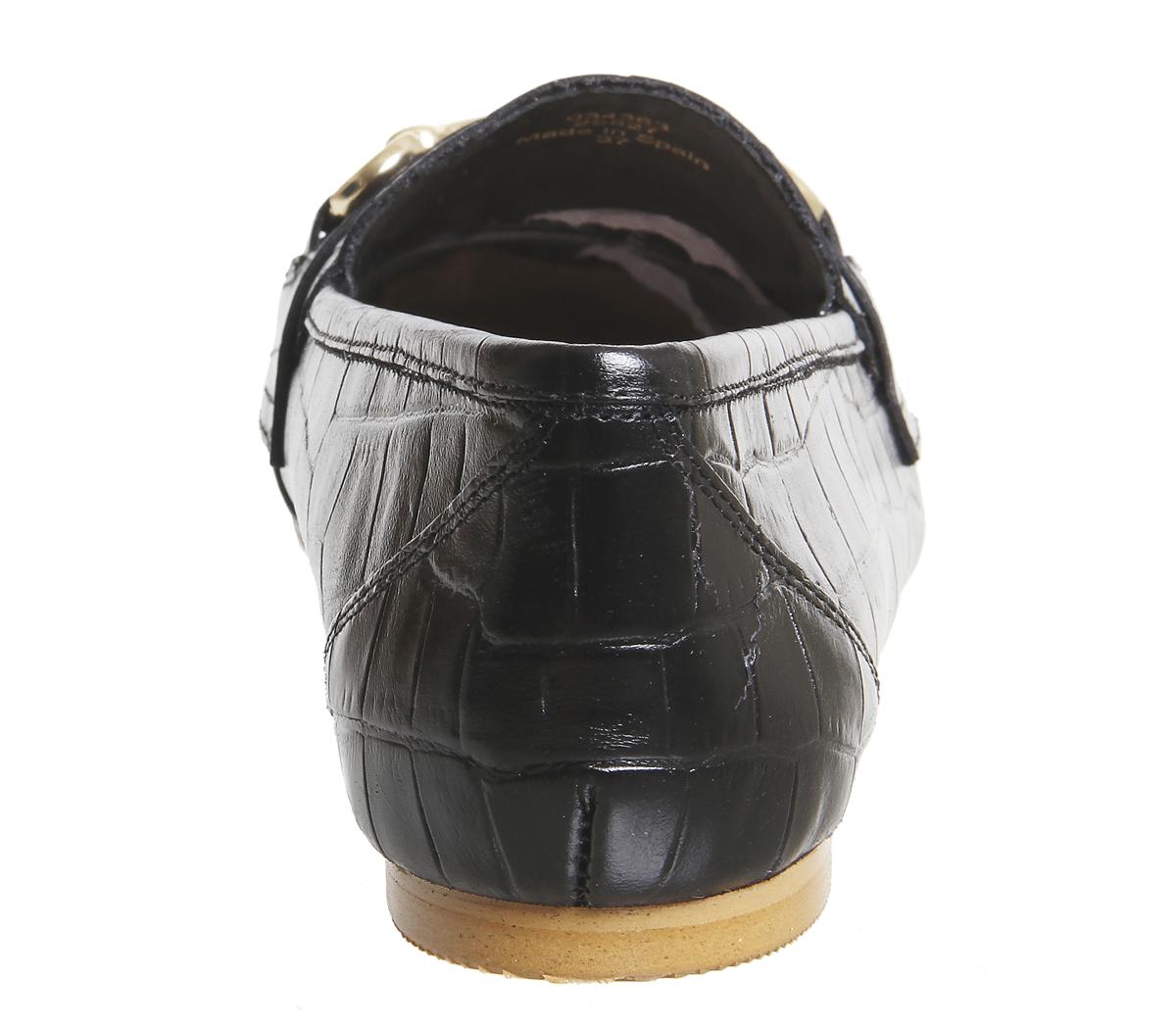 OFFICEDestiny Trim LoaferBlack Croc Leather