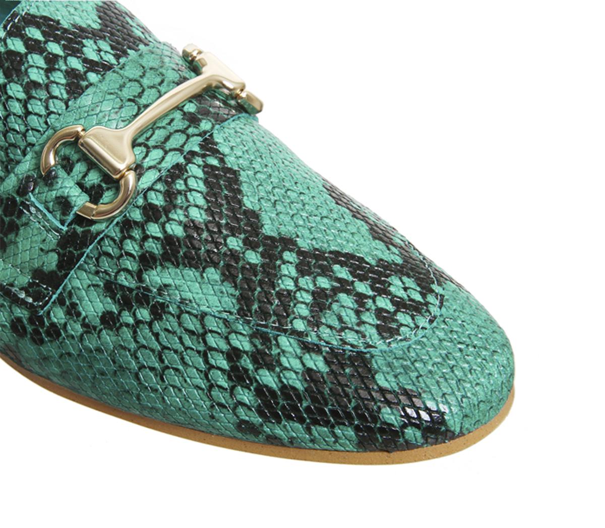 OFFICEDestiny Trim LoaferGreen Snake Leather
