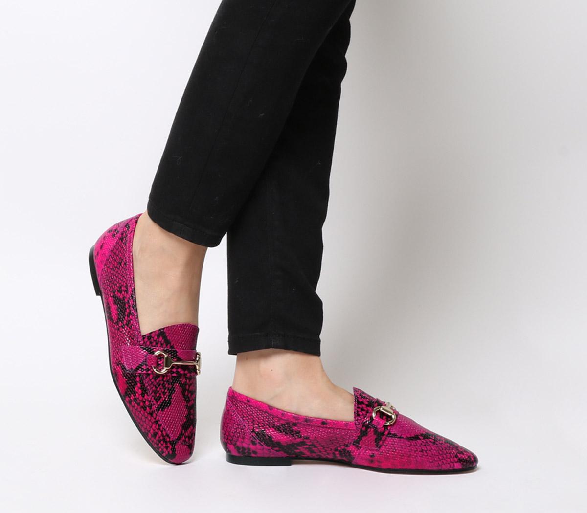 OFFICEDestiny Trim LoaferPink Snake Leather