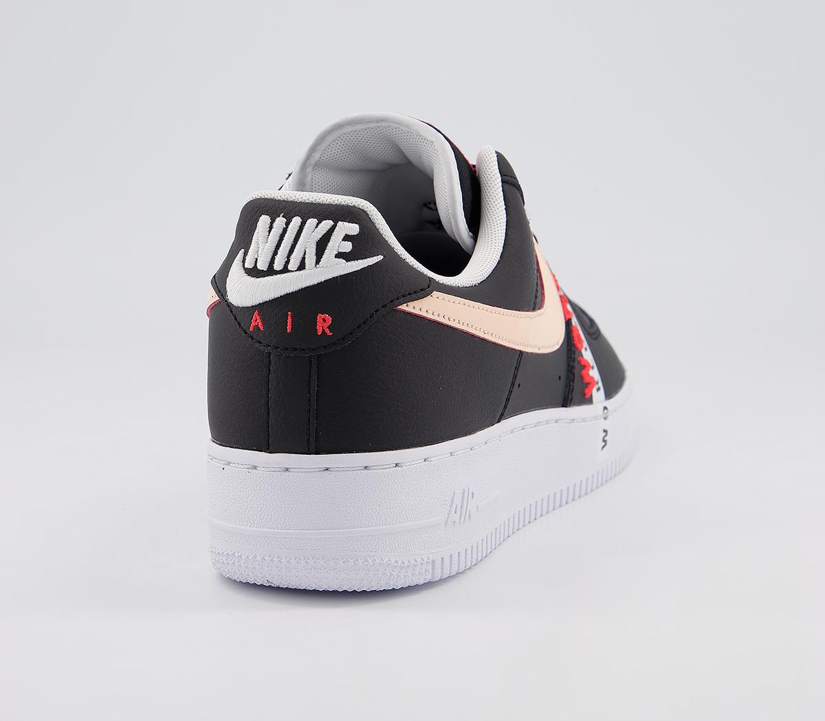 air force 1 07 trainers black crimson tint ww