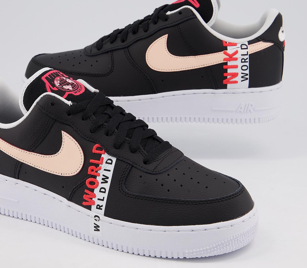 air force 1 07 trainers black crimson tint ww