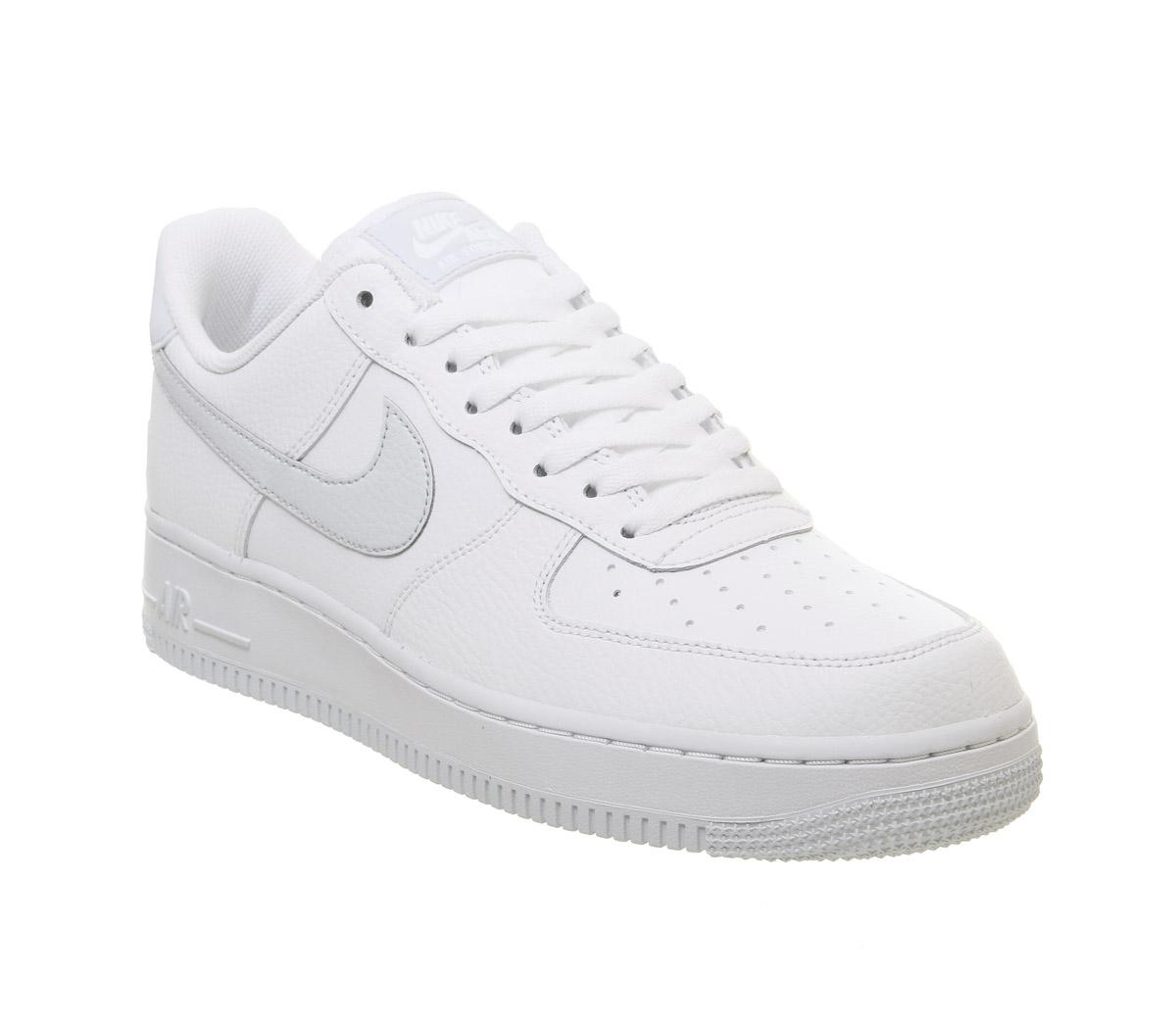 Air force 1 07 on sale white pure platinum metallic silver