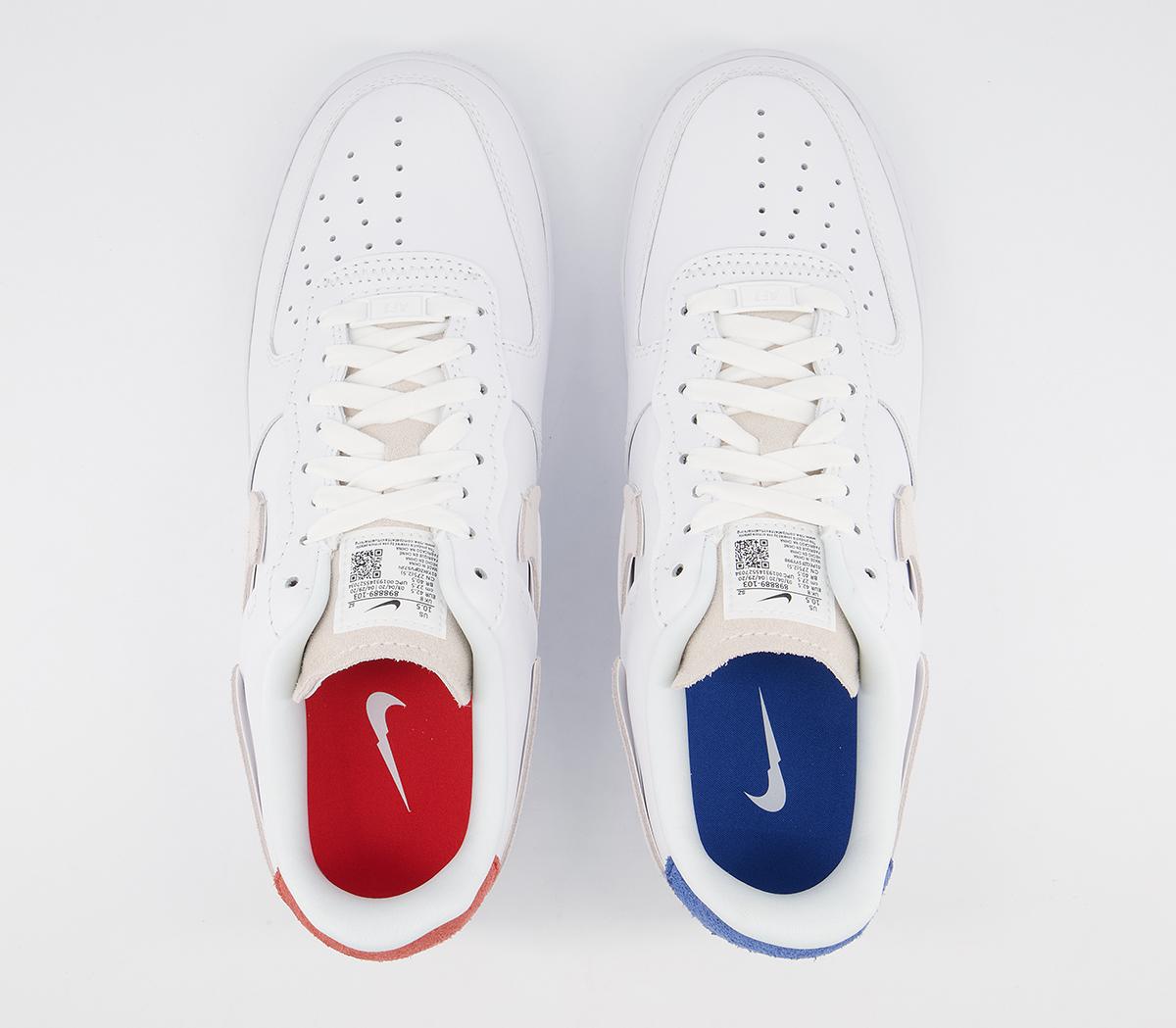 NikeAir Force 1 07 TrainersWhite Platinum Tint Game Royal Red