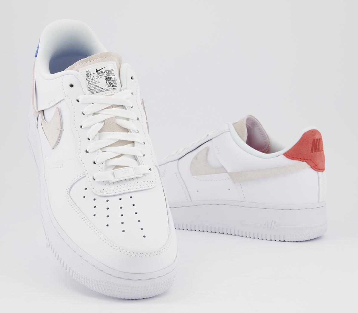 NikeAir Force 1 07 TrainersWhite Platinum Tint Game Royal Red