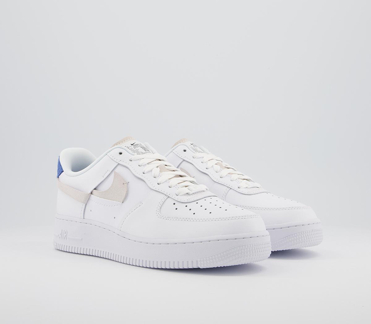 NikeAir Force 1 07 TrainersWhite Platinum Tint Game Royal Red