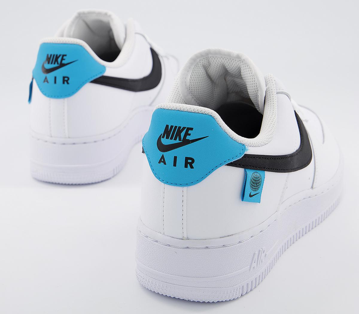 nike air force 1 07 white black blue fury