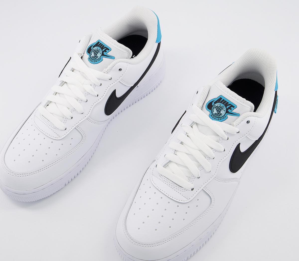 nike air force 1 07 white black blue fury