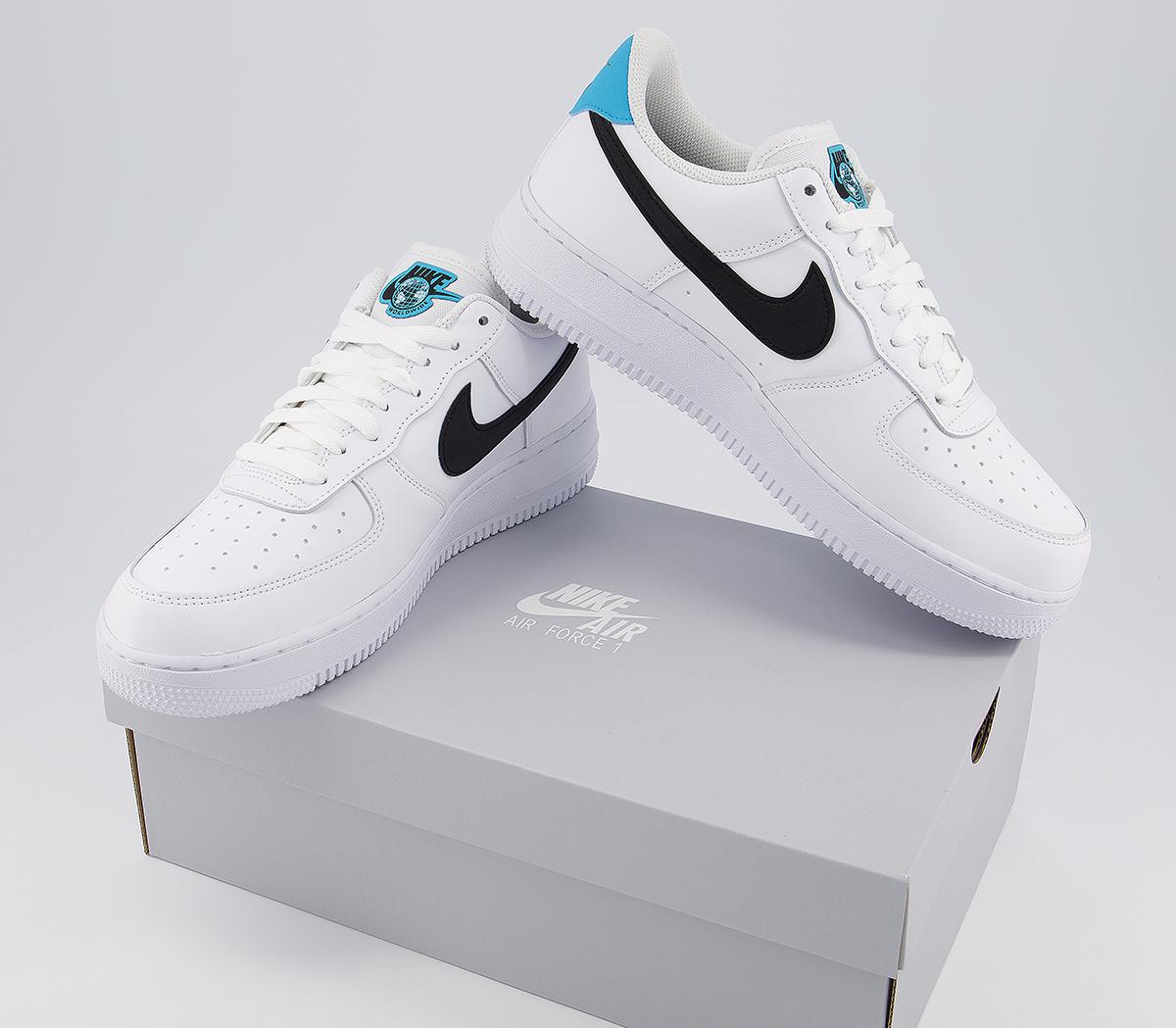nike air force 1 07 white black blue fury