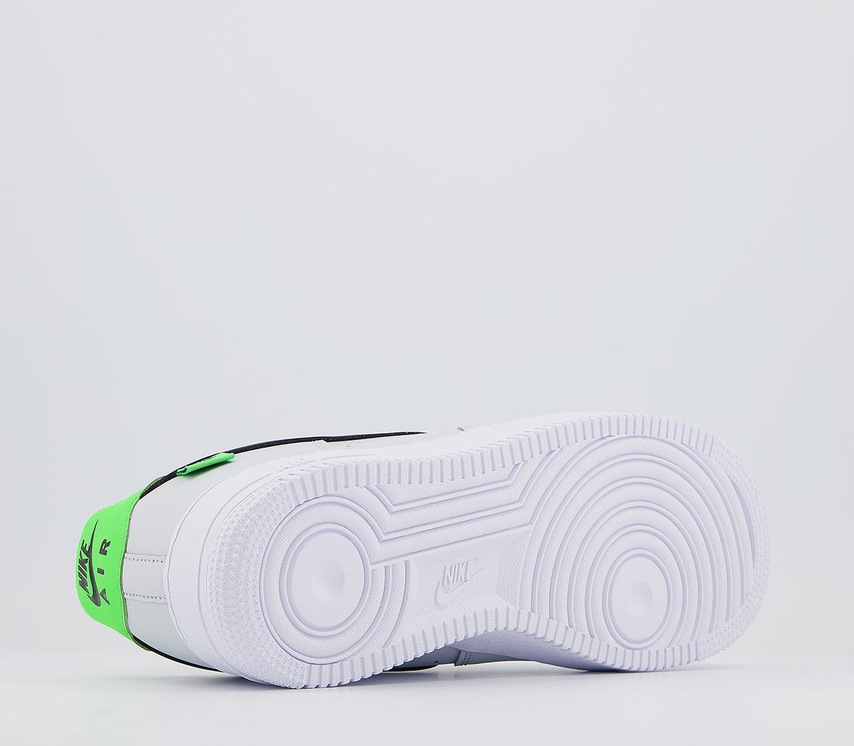 air force 1 07 trainers pure platinum black green strike