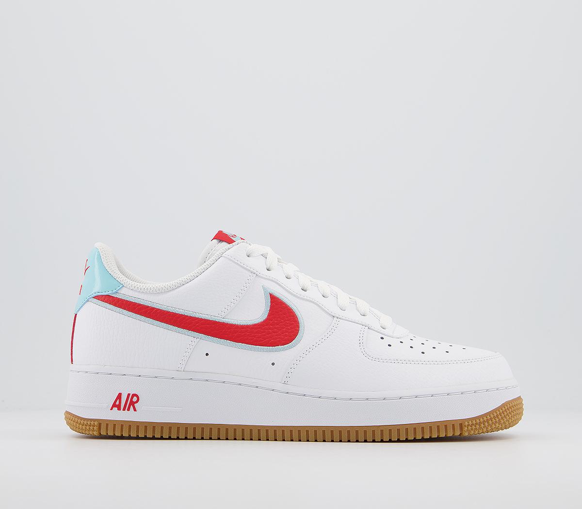 NikeAir Force 1 07 TrainersWhite Chile Red Glacier Ice