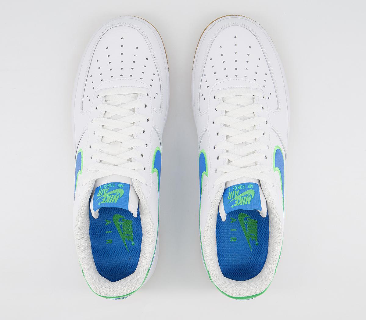 air force 1 07 trainers white photo blue poison green