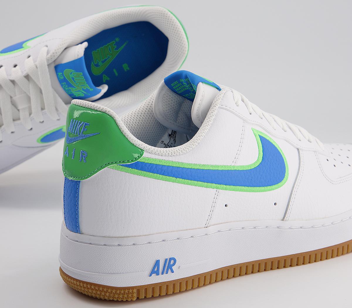 air force 1 07 trainers white photo blue poison green