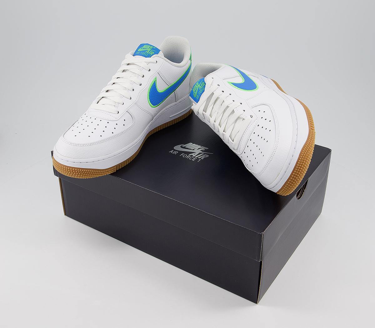 air force 1 07 trainers white photo blue poison green