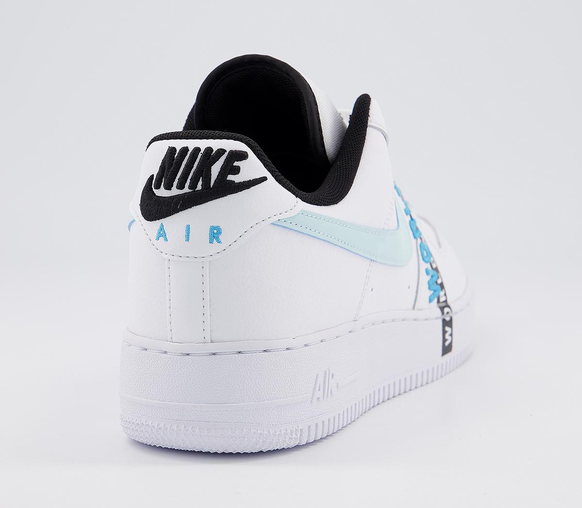 nike air force 1 07 white black blue fury
