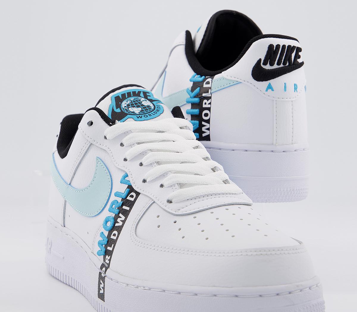 nike air force 1 07 white black blue fury