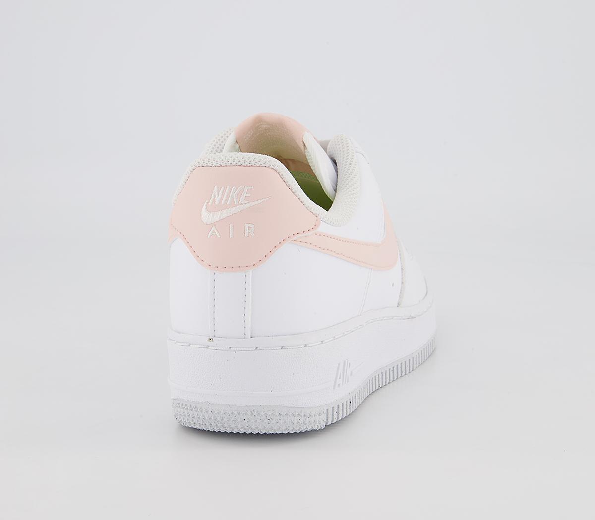 Nike Air Force 1 07 Trainers Nike Air Force 1 07 Trainers White Pale Coral Black Metallic Silver