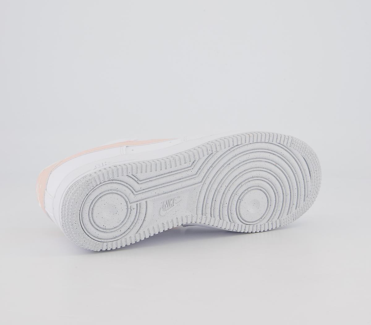 Nike Air Force 1 07 Trainers Nike Air Force 1 07 Trainers White Pale Coral Black Metallic Silver