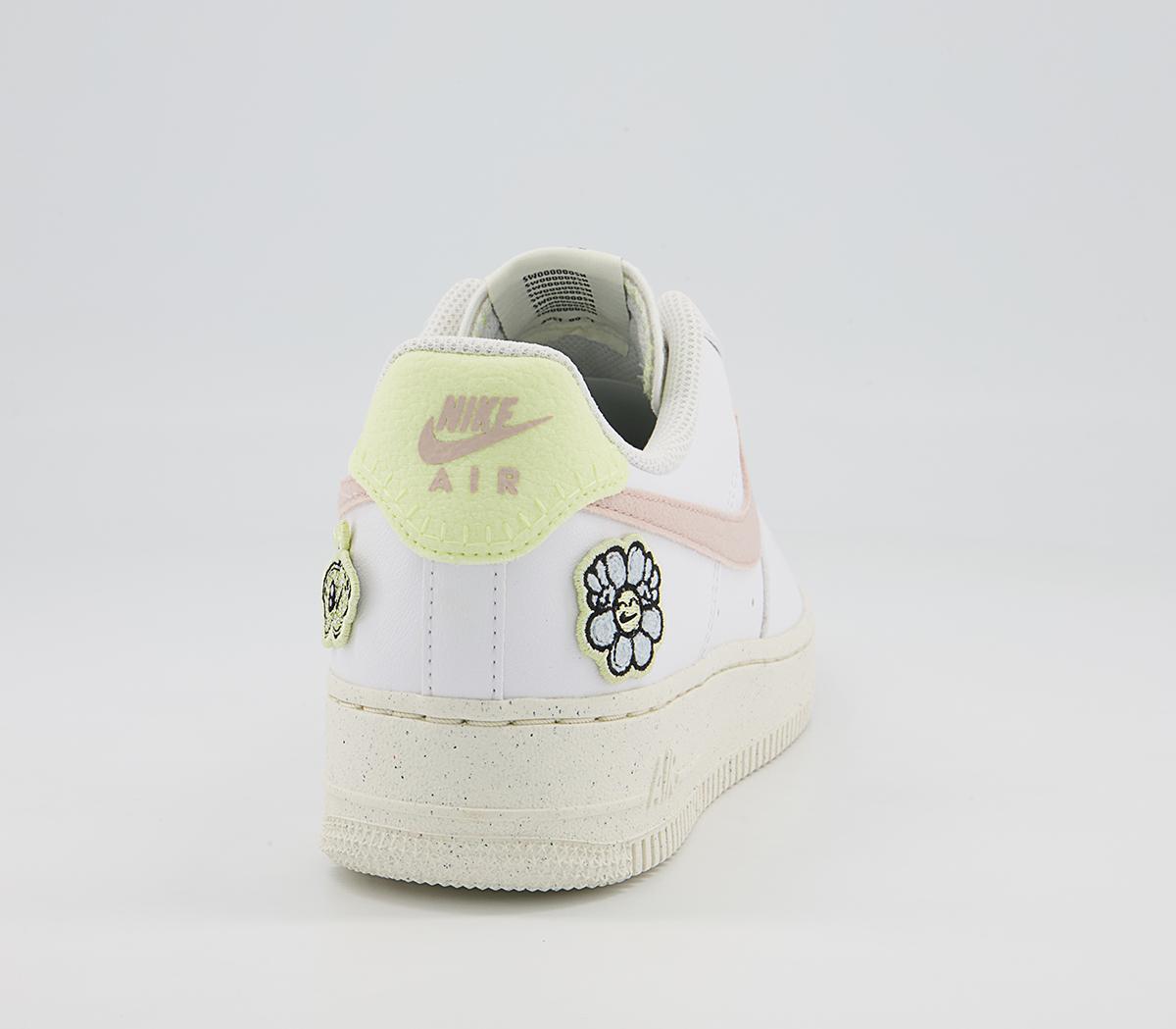 Nike Air Force 1 07 Trainers Nike Air Force 1 07 Trainers White Pink Oxford Boarder Blue