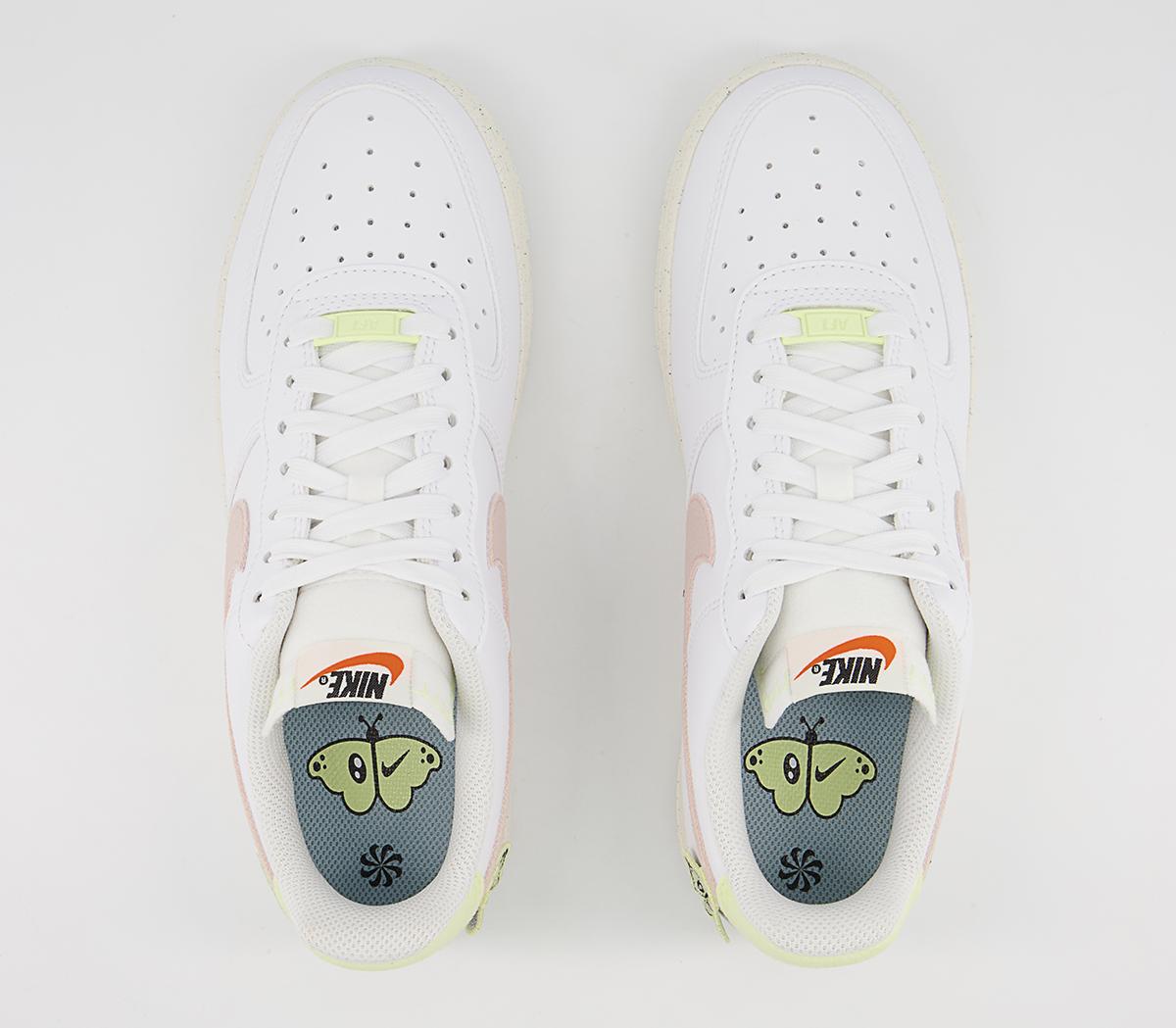 Nike Air Force 1 07 Trainers Nike Air Force 1 07 Trainers White Pink Oxford Boarder Blue