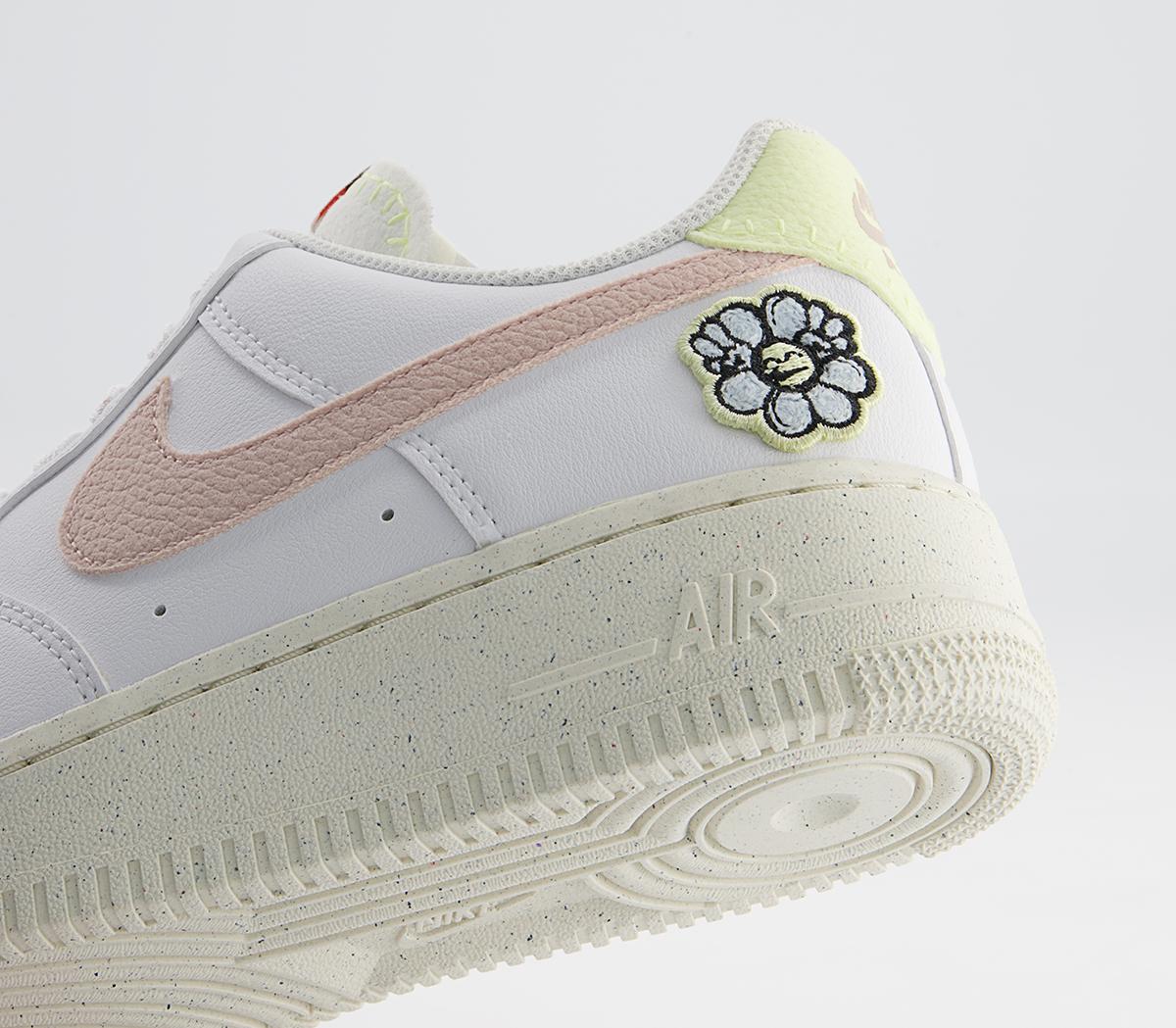 Nike Air Force 1 07 Trainers Nike Air Force 1 07 Trainers White Pink Oxford Boarder Blue