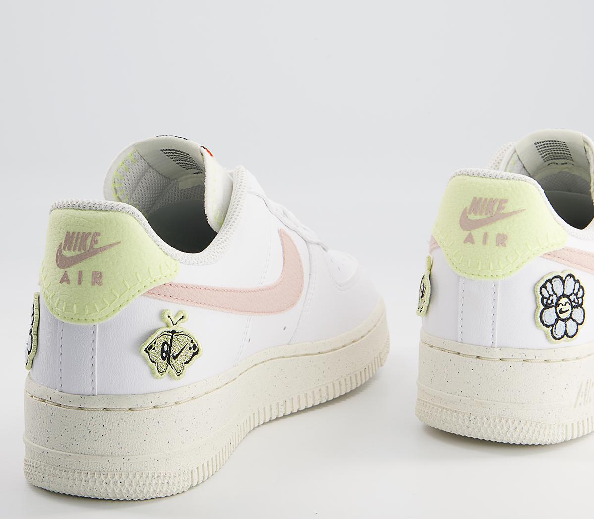 Nike Air Force 1 07 Trainers Nike Air Force 1 07 Trainers White Pink Oxford Boarder Blue